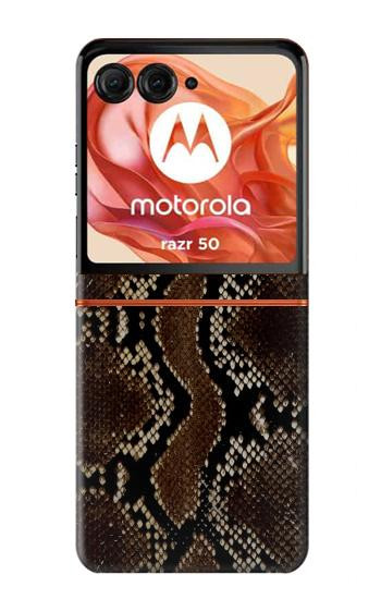 W0553 Snake Skin Case Cover Custodia e Flip Case per Motorola Razr 50
