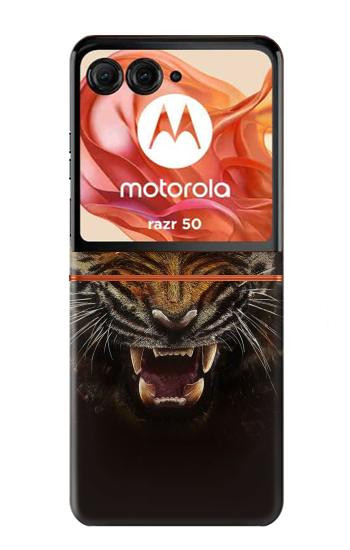 W0575 Tiger Face Case Cover Custodia e Flip Case per Motorola Razr 50