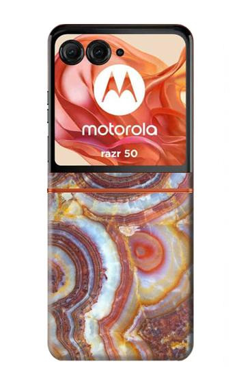 W3034 Colored Marble Texture Printed Case Cover Custodia e Flip Case per Motorola Razr 50