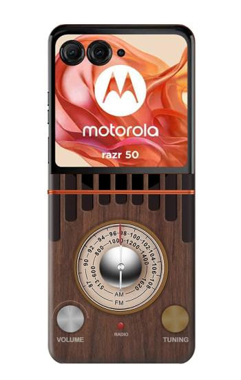 W3935 FM AM Radio Tuner Graphic Case Cover Custodia e Flip Case per Motorola Razr 50