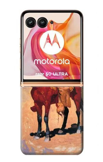 W0772 Cowboy Western Case Cover Custodia e Flip Case per Motorola Razr 50 Ultra
