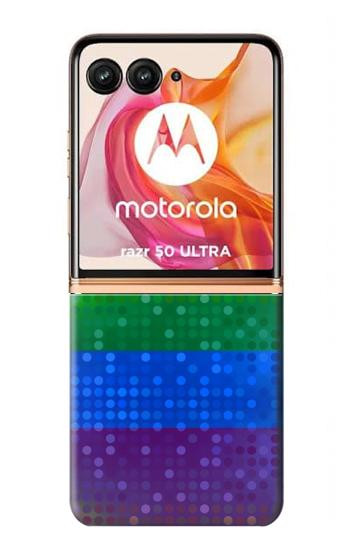 W2683 Rainbow LGBT Pride Flag Case Cover Custodia e Flip Case per Motorola Razr 50 Ultra