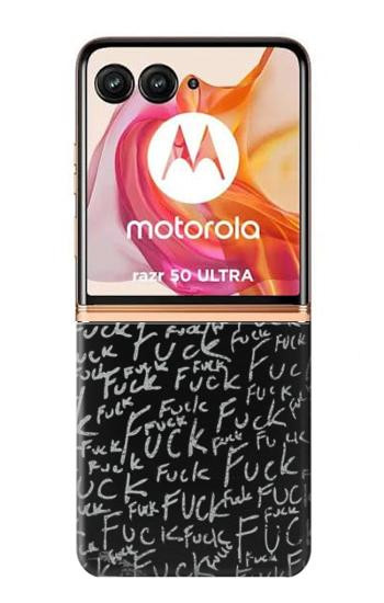 W3478 Funny Words Blackboard Case Cover Custodia e Flip Case per Motorola Razr 50 Ultra