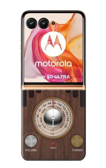 W3935 FM AM Radio Tuner Graphic Case Cover Custodia e Flip Case per Motorola Razr 50 Ultra