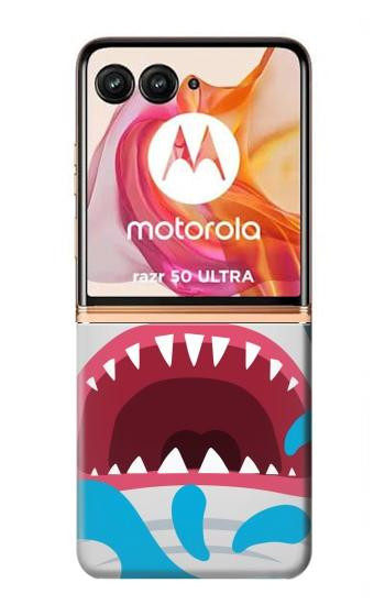 W3947 Shark Helicopter Cartoon Case Cover Custodia e Flip Case per Motorola Razr 50 Ultra