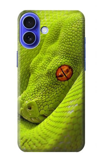 W0785 Green Snake Case Cover Custodia e Flip Case per iPhone 16