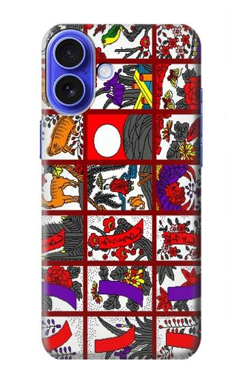 W1923 Hanafuda Japanese Flower Card Case Cover Custodia e Flip Case per iPhone 16