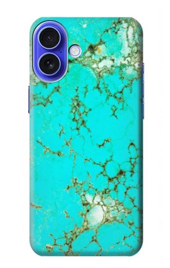 W2377 Turquoise Gemstone Texture Graphic Printed Case Cover Custodia e Flip Case per iPhone 16