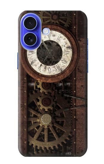 W3221 Steampunk Clock Gears Case Cover Custodia e Flip Case per iPhone 16