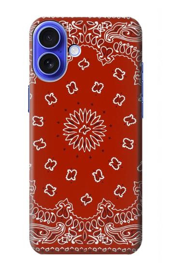 W3355 Bandana Red Pattern Case Cover Custodia e Flip Case per iPhone 16