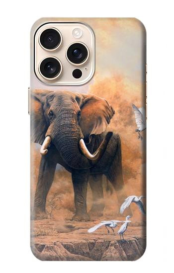 W1292 Dusty Elephant Egrets Case Cover Custodia e Flip Case per iPhone 16 pro