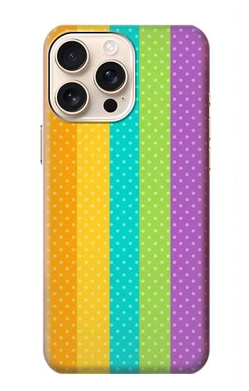 W3678 Colorful Rainbow Vertical Case Cover Custodia e Flip Case per iPhone 16 pro