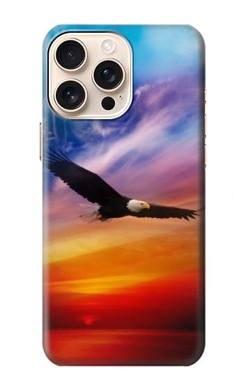 W3841 Bald Eagle Flying Colorful Sky Case Cover Custodia e Flip Case per iPhone 16 pro