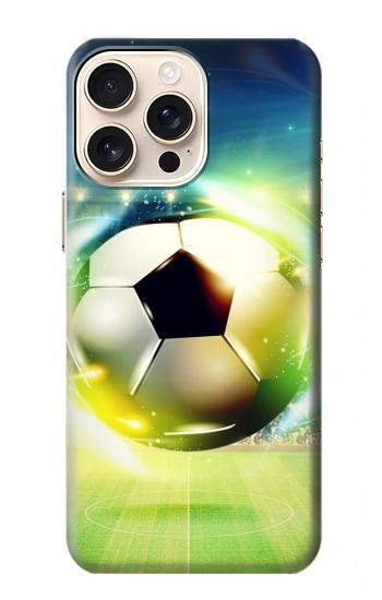 W3844 Glowing Football Soccer Ball Case Cover Custodia e Flip Case per iPhone 16 pro