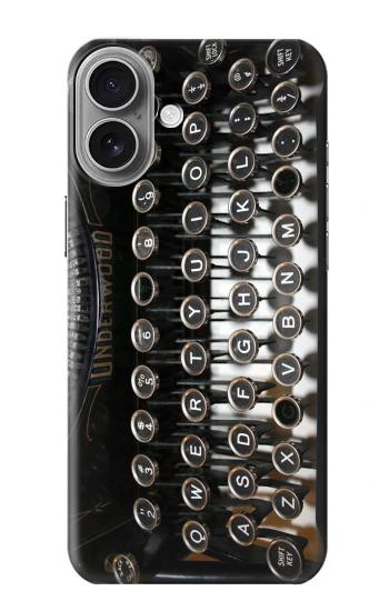 W0620 Typewriter Case Cover Custodia e Flip Case per iPhone 16 plus