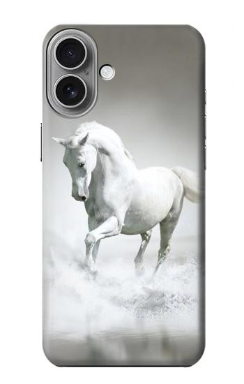 W0932 White Horse Case Cover Custodia e Flip Case per iPhone 16 plus