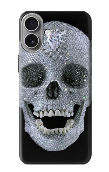 W1286 Diamond Skull Case Cover Custodia e Flip Case per iPhone 16 plus