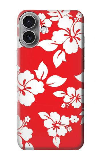 W1949 Hawaiian Hibiscus Pattern Case Cover Custodia e Flip Case per iPhone 16 plus