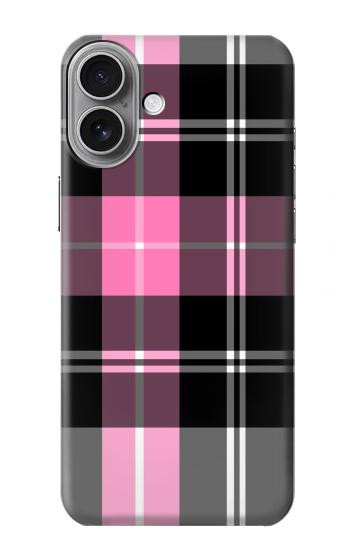 W3091 Pink Plaid Pattern Case Cover Custodia e Flip Case per iPhone 16 plus