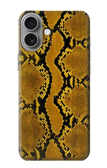 W3365 Yellow Python Skin Graphic Print Case Cover Custodia e Flip Case per iPhone 16 plus