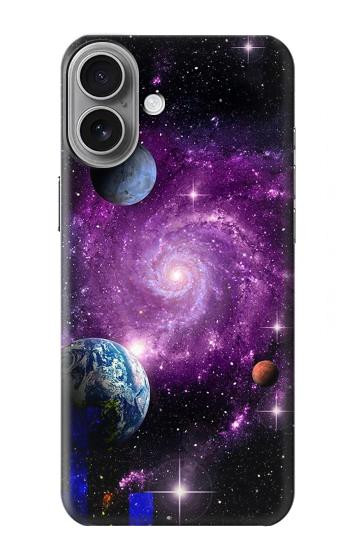 W3689 Galaxy Outer Space Planet Case Cover Custodia e Flip Case per iPhone 16 plus