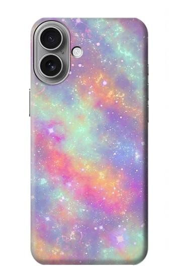 W3706 Pastel Rainbow Galaxy Pink Sky Case Cover Custodia e Flip Case per iPhone 16 plus