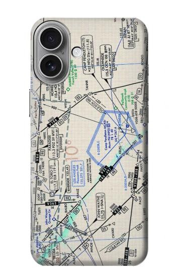 W3882 Flying Enroute Chart Case Cover Custodia e Flip Case per iPhone 16 plus