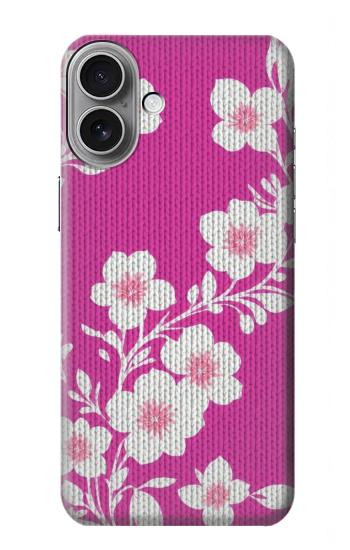W3924 Cherry Blossom Pink Background Case Cover Custodia e Flip Case per iPhone 16 plus