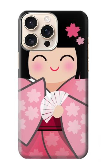 W3042 Japan Girl Hina Doll Kimono Sakura Case Cover Custodia e Flip Case per iPhone 16 pro max