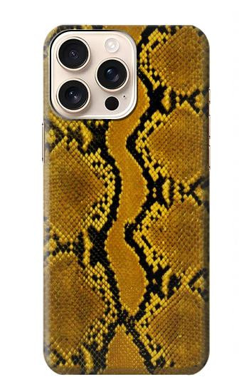 W3365 Yellow Python Skin Graphic Print Case Cover Custodia e Flip Case per iPhone 16 pro max