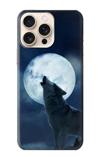 W3693 Grim White Wolf Full Moon Case Cover Custodia e Flip Case per iPhone 16 pro max
