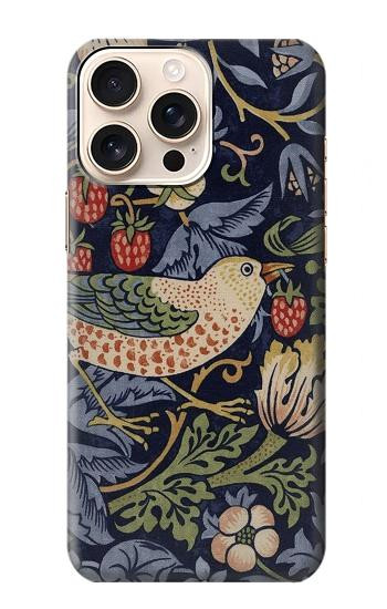 W3791 William Morris Strawberry Thief Fabric Case Cover Custodia e Flip Case per iPhone 16 pro max