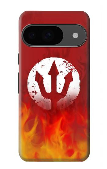 W2803 Fire Red Devil Spear Symbol Case Cover Custodia e Flip Case per Google Pixel 9