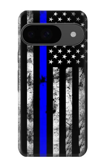W3244 Thin Blue Line USA Case Cover Custodia e Flip Case per Google Pixel 9