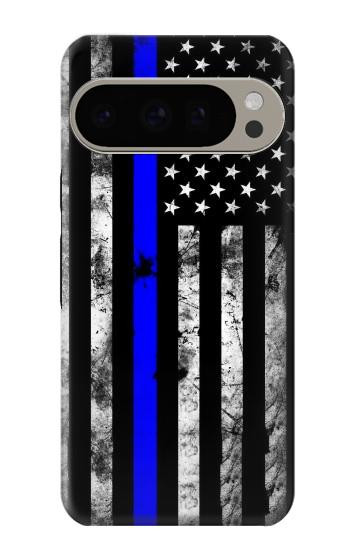 W3244 Thin Blue Line USA Case Cover Custodia e Flip Case per Google Pixel 9 Pro