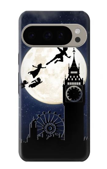 W3249 Peter Pan Fly Full Moon Night Case Cover Custodia e Flip Case per Google Pixel 9 Pro