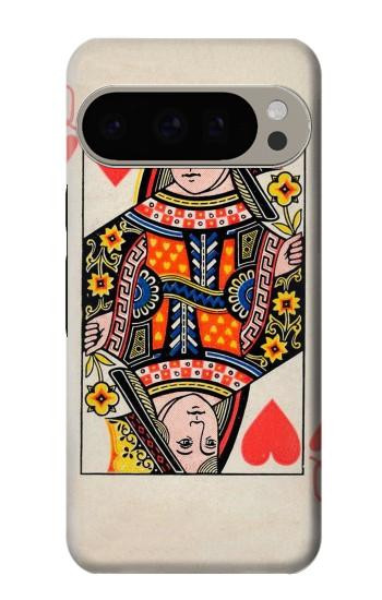 W3429 Queen Hearts Card Case Cover Custodia e Flip Case per Google Pixel 9 Pro