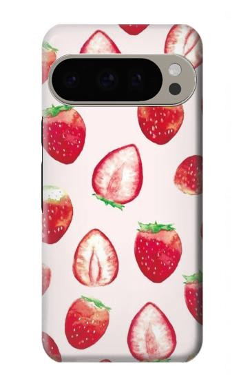 W3481 Strawberry Case Cover Custodia e Flip Case per Google Pixel 9 Pro
