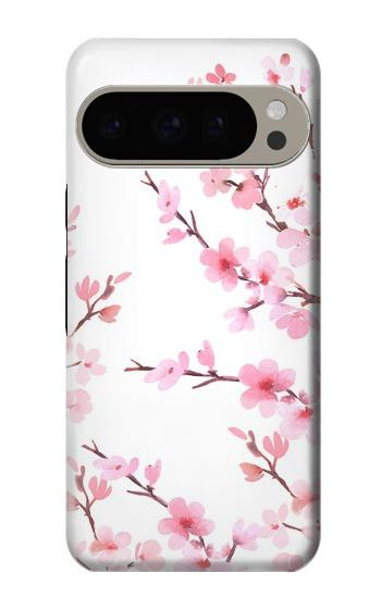 W3707 Pink Cherry Blossom Spring Flower Case Cover Custodia e Flip Case per Google Pixel 9 Pro