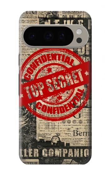 W3937 Text Top Secret Art Vintage Case Cover Custodia e Flip Case per Google Pixel 9 Pro