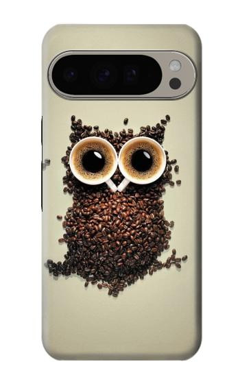 W0360 Coffee Owl Case Cover Custodia e Flip Case per Google Pixel 9 Pro XL