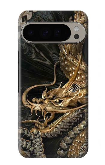 W0426 Gold Dragon Case Cover Custodia e Flip Case per Google Pixel 9 Pro XL