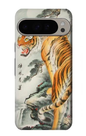 W1934 Chinese Tiger Painting Case Cover Custodia e Flip Case per Google Pixel 9 Pro XL