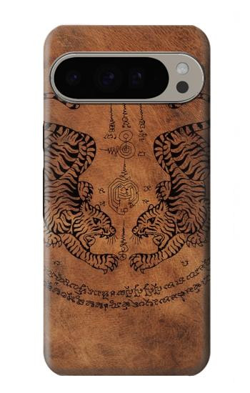 W3209 Sak Yant Twin Tiger Case Cover Custodia e Flip Case per Google Pixel 9 Pro XL