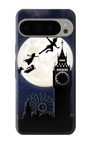 W3249 Peter Pan Fly Full Moon Night Case Cover Custodia e Flip Case per Google Pixel 9 Pro XL