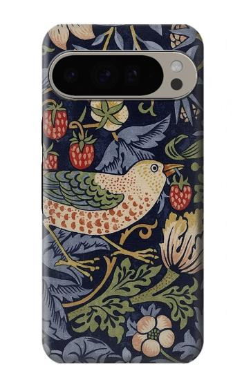 W3791 William Morris Strawberry Thief Fabric Case Cover Custodia e Flip Case per Google Pixel 9 Pro XL