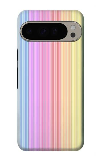 W3849 Colorful Vertical Colors Case Cover Custodia e Flip Case per Google Pixel 9 Pro XL