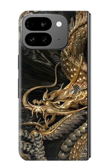 W0426 Gold Dragon Case Cover Custodia e Flip Case per Google Pixel 9 Pro Fold
