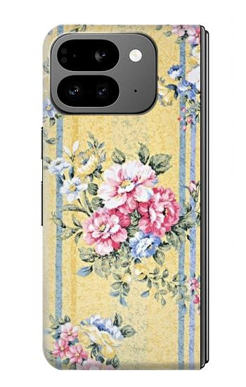 W2229 Vintage Flowers Case Cover Custodia e Flip Case per Google Pixel 9 Pro Fold