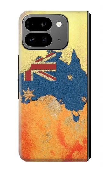 W2494 Australia Flag Map Rock Texture Case Cover Custodia e Flip Case per Google Pixel 9 Pro Fold